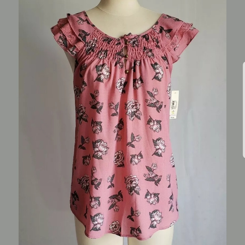 No Boundaries Tank Top Ruffle Woven Top Tassles
